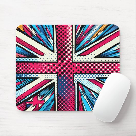 Stylized union jack Mousepad (Mit Mouse)