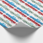 Stylized vektoralter Lieferwagen-LKW-Vektor Geschenkpapier (Ecke)