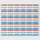 Stylized vektoralter Lieferwagen-LKW-Vektor Geschenkpapier (Flach)