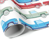 Stylized vektoralter Lieferwagen-LKW-Vektor Geschenkpapier (Rolleneckpunkt)