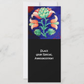 STYLIZIERTE BLUME/PINK RED GREEN ORANGE BLUE FLORA EINLADUNG (Rückseite)