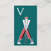 STYLIZIERTER BLAUE RED GOLFER, GOLFINSTRUCTOR-MONO VISITENKARTE (Rückseite)