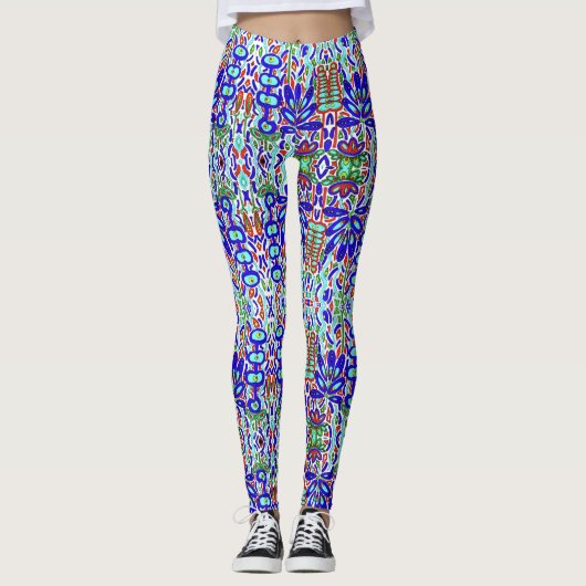 STYLIZIERTER FLÜSSEL ABSTRAKT 2 LEGGINGS (Vorderseite)