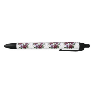 Stylo Élégance Botanique Bouquet Fleurs Violettes Kugelschreiber