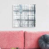 Stylus - Karo-Muster Leinwanddruck (Insitu (Wohnzimmer))