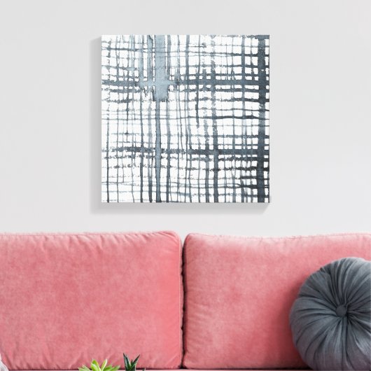 Stylus - Karo-Muster Leinwanddruck (Insitu (Wohnzimmer))