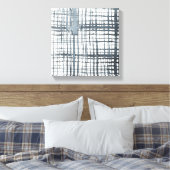 Stylus - Karo-Muster Leinwanddruck (Insitu (Schlafzimmer))