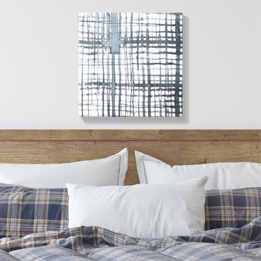 Stylus - Karo-Muster Leinwanddruck (Insitu (Schlafzimmer))