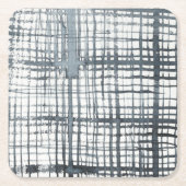 Stylus - Karo-Muster Rechteckiger Pappuntersetzer (Vorderseite)