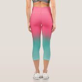 StyPink und Green Ombre Capri Leggings (Rückseite)
