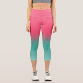 StyPink und Green Ombre Capri Leggings (Vorderseite)