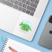 Styracosaurus Aufkleber (Laptop mit iPhone)