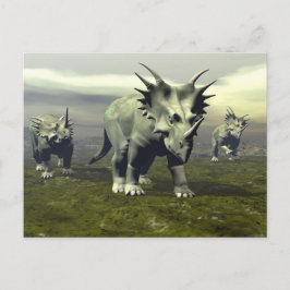 Styracosaurus dinosaurier - 3D-Darstellung Postkarte