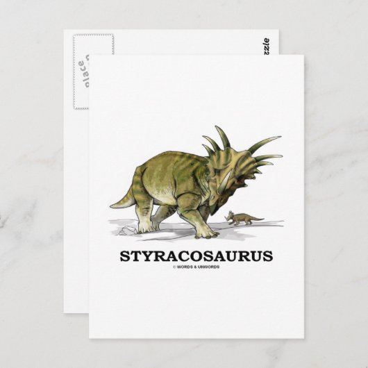 Styracosaurus Postkarte (Vorne/Hinten)
