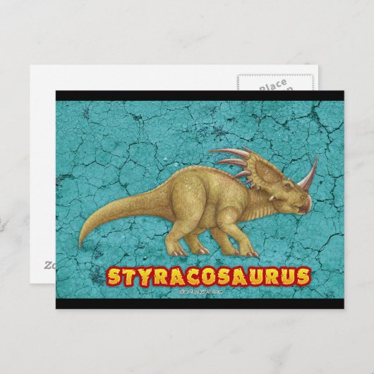 Styracosaurus Postkarte (Vorne/Hinten)