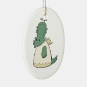 Styracosaurus-Weihnachtsengels-Verzierung Keramik Ornament (Rechts)