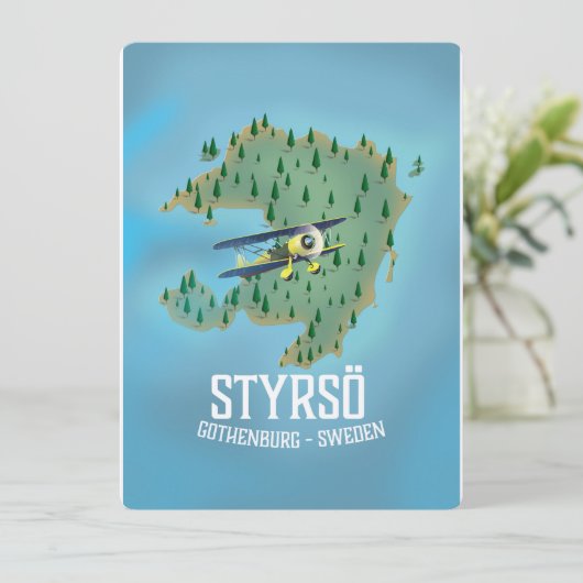 Styrsö, ein Reiseplakat. (Stehend Vorderseite)