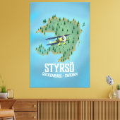 Styrsö, ein Reiseplakat. Leinwanddruck (Insitu (Wohnzimmer))