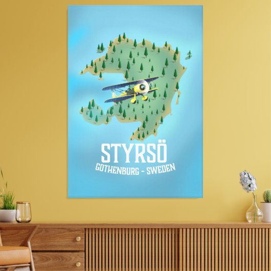 Styrsö, ein Reiseplakat. Leinwanddruck (Insitu (Wohnzimmer))