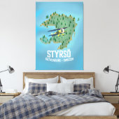 Styrsö, ein Reiseplakat. Leinwanddruck (Insitu (Schlafzimmer))