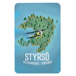 Styrsö, ein Reiseplakat. Magnet