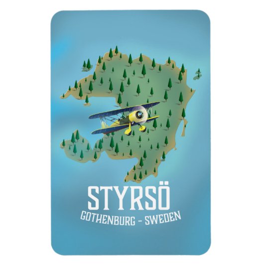 Styrsö, ein Reiseplakat. Magnet (Vertikal)