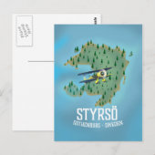 Styrsö, ein Reiseplakat. Postkarte (Vorne/Hinten)