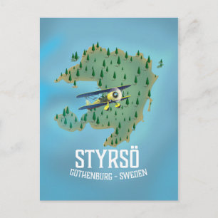 Styrsö, ein Reiseplakat. Postkarte
