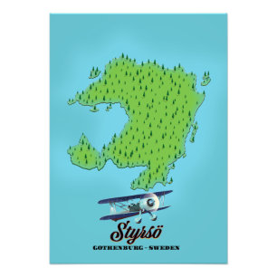 Styrsö-Göteborger Landkarte Fotodruck