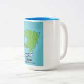 Styrsö-Göteborger Landkarte Zweifarbige Tasse (VorderseiteRechts)
