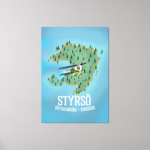 Styrsö, Schweden Reiseplakat. Leinwanddruck