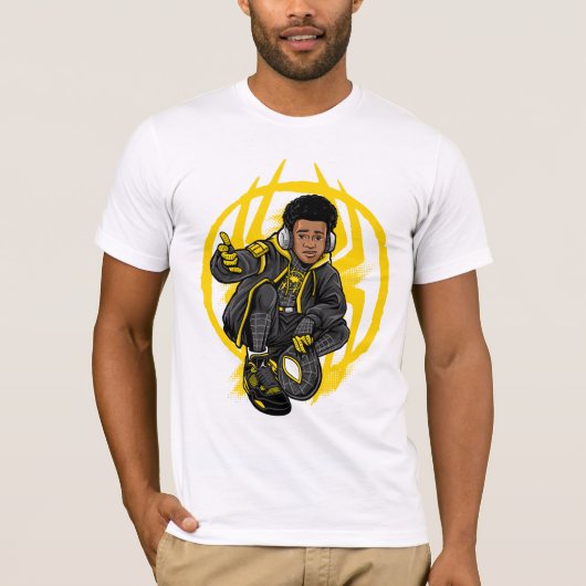 Stysa Oversized Black Printed T-Shirt (Vorderseite)