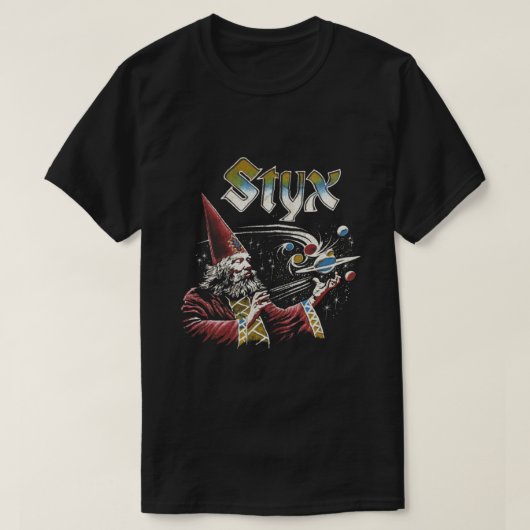 STYX Band Retro 70er Tribute Icons T-Shirt (Design vorne)