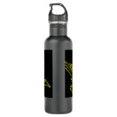 SU 25 Grach sowjetische Frogfoot Flugzeug Sketch Edelstahlflasche (Rückseite)