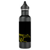 SU 25 Grach sowjetische Frogfoot Flugzeug Sketch Edelstahlflasche (Rechts)