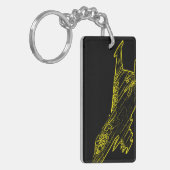 SU 25 Grach sowjetische Frogfoot Flugzeug Sketch Schlüsselanhänger (Vorderseite links)