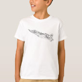 SU 25 Grach sowjetische Frogfoot Flugzeug Sketch T-Shirt (Vorderseite)