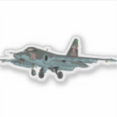 Su-25 Russische Jet-Luftfahrzeuge Aufkleber (Vorderseite)