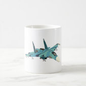Su-27 Russischer Jet Fighter Kaffeetasse (Mittel)