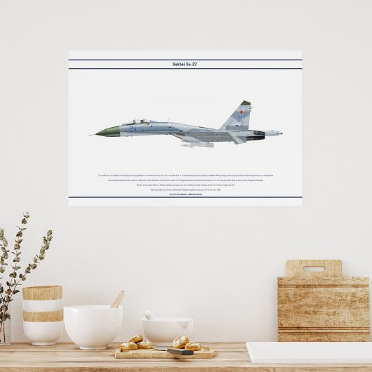 Su-27 Russland 1 Poster (Küche)