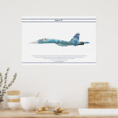 Su-27 Russland 3 Poster (Küche)
