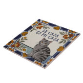 Su Casa es Mi Casa - Funny Spanish Cat Humor Fliese (Seite)