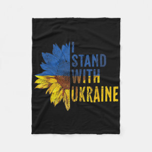 Su Ower Ukraine-Flagge Damen Ich stehe mit der Ukr Fleecedecke