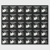 Su-purr-natürliche Kreativität Funny Cat Pun Dark  Geschenkpapier (Flach)