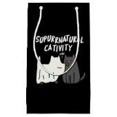 Su-purr-natürliche Kreativität Funny Cat Pun Dark Kleine Geschenktüte (Vorderseite)