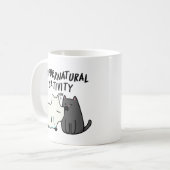 Su-purr-natürliche Kreativität Funny Cat Pun Kaffeetasse (Vorderseite Links)