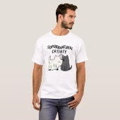 Su-purr-natürliche Kreativität Funny Cat Pun T-Shirt (Vorne ganz)