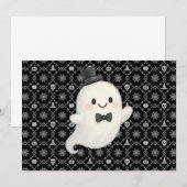 Suave Cartoon Ghost Halloween Einladung (Vorne/Hinten)