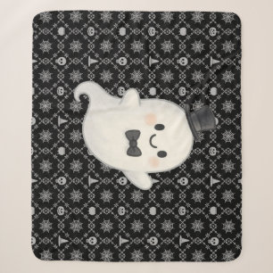 Suave Cartoon Ghost Halloween Sherpadecke