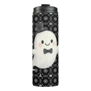 Suave Cartoon Ghost Halloween Thermosbecher